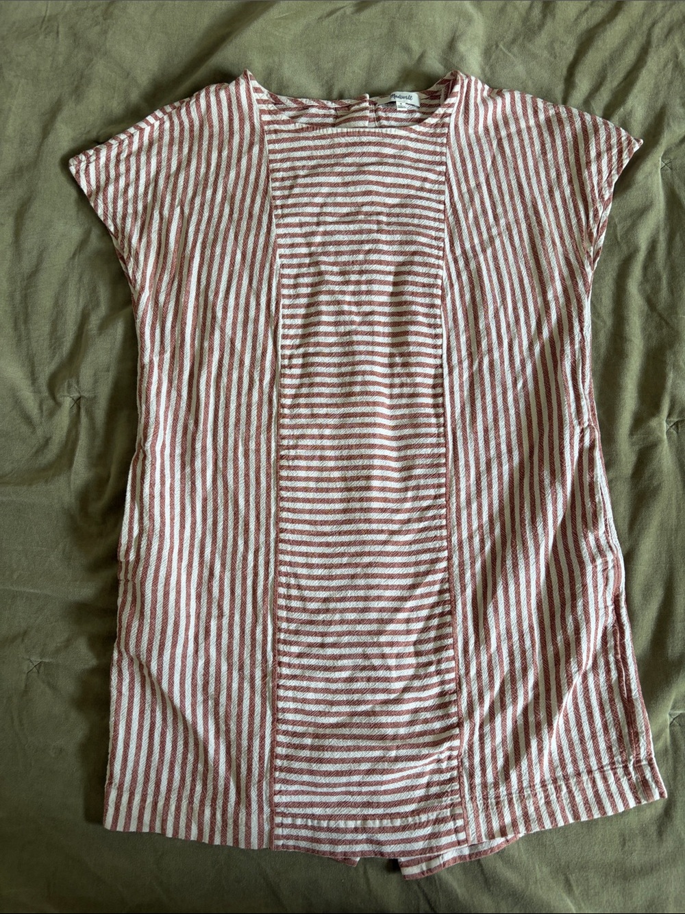 Madewell Red & White Striped Tunic Tee